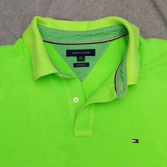 NWOT * 2XL TOMMY HILFIGER BRIGHT GREEN POLO 😍 - Picture 3 of 6